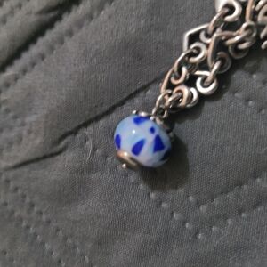 Elegant Blue and Silver Women's Necklace